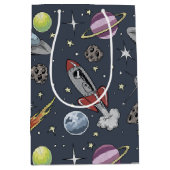 レトロロケット ミディアムペーパーバッグ (正面)