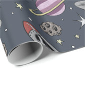 レトロロケット ラッピングペーパー (ロールコーナー)