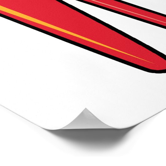 レトロロケット – 色 ポスター (角)