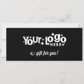 レトロロゴのミニマル白黒ギフト証明書 (裏面)