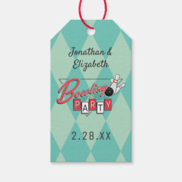 レトロロゴボーリングパーティー ギフトタグ