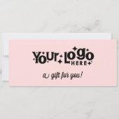 レトロロゴミニマル赤面ピンクギフト証明書 (裏面)