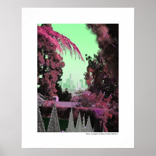 レトロロサンゼルスユニークダウンタウン土産ポスター ポスター (正面)