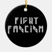 レトロロッカー – ファシズムと戦う セラミックオーナメント (正面)