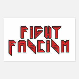 レトロロッカー – ファシズムと戦う 長方形シール