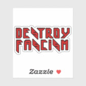 レトロロッカー – ファシズムを破壊 シール (シート)