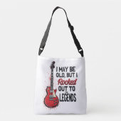 レトロロックギタクラシックー音楽ノスタルジアデザイン クロスボディバッグ (裏面)