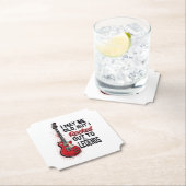 レトロロックギタクラシックー音楽ノスタルジアデザイン ペーパーコースター (インサイチュ)