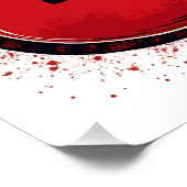 レトロロックギタクラシックー音楽ノスタルジアデザイン ポスター (コーナー)