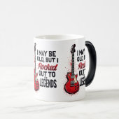 レトロロックギタクラシックー音楽ノスタルジアデザイン モーフィングマグカップ (正面右)