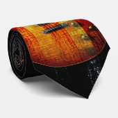 レトロロックギターアメリカ国旗 ネクタイ (ロール)