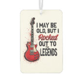 レトロロックギター クラシックミュージック ノスタルジア デザイン カーエアーフレッシュナー (裏面)
