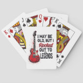 レトロロックギター クラシックミュージック ノスタルジア デザイン トランプ (裏面)