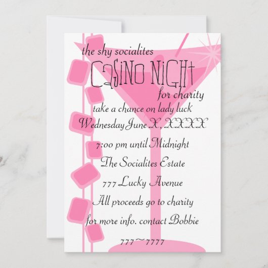 レトロロックマルティーニ 招待状 (正面)