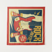 レトロロックミュージックのタペストリー タペストリー (正面(横))