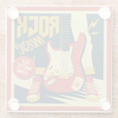 レトロロックミュージックコースター ガラスコースター (裏面)