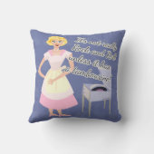 レトロロックミュージックラバーキッチュ漫画の主婦 クッション (裏面)