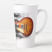 レトロロックヴィンテージエレキギターアメリカ国旗L カフェラテマグ (右)