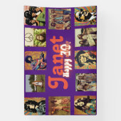 レトロロック写真テンプレート70誕生日 横断幕 (縦)