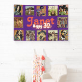 レトロロック写真テンプレート70誕生日 横断幕 (インサイチュ)