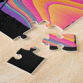 レトロロック登山ボルダリングウォールクライマー ジグソーパズル (側面)