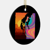 レトロロック登山ボルダリングウォールクライマー セラミックオーナメント (右)