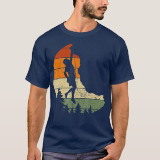 レトロロック登山ヴィンテージクライマー Tシャツ