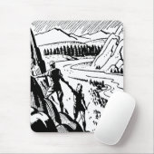 レトロロック登山 マウスパッド (マウス)