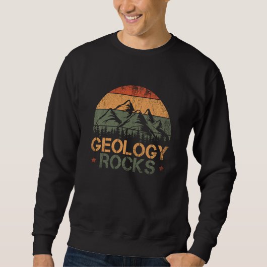 レトロロック科学古生物学地質学 スウェットシャツ (正面)