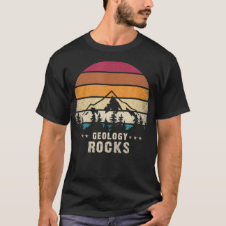 レトロロック科学古生物学愛好地学1 Tシャツ