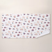 レトロロック転がと、Jiving、踊りの背景 バスタオル (バスタオル)