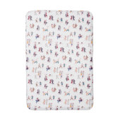 レトロロック転がと、Jiving、踊りの背景 バスマット (正面縦)