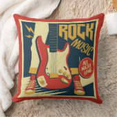 レトロロック音楽装飾用クッション クッション (ブランケット)