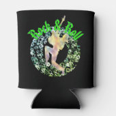 レトロロック&転がシルエクールット-はっきりした Guitar 缶クーラー (裏面)