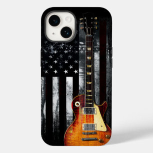 レトロロックNロールアメリカ国旗のギター Case-Mate iPhone 14ケース