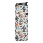 レトロロボットと虹の水彩色 タンブラー (回転左)