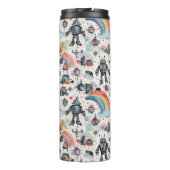 レトロロボットと虹の水彩色 タンブラー (裏面)