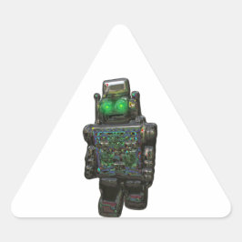 レトロロボットのシール。 三角形シール