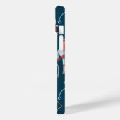 レトロロボットパターン暗 Case-Mate iPhoneケース (裏面 / 左)