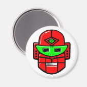 レトロロボットヘッド マグネット (正面/裏面)