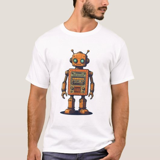 レトロロボットロゴ Tシャツ (正面)