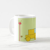 レトロロボット及び自動車 コーヒーマグカップ (正面左)