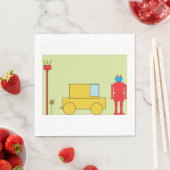 レトロロボット及び自動車 スタンダードランチョンナプキン (インサイチュ)