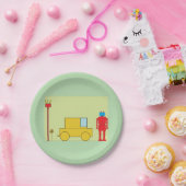 レトロロボット及び自動車 ペーパープレート (パーティー)