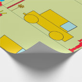 レトロロボット及び自動車 ラッピングペーパー