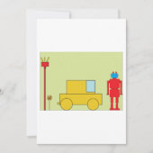 レトロロボット及び自動車 招待状 (正面)