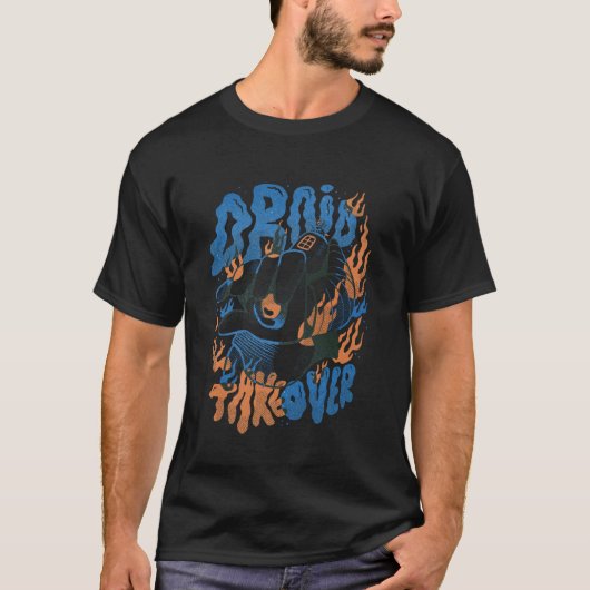 レトロロボット接収 - AI革命 Tシャツ (正面)