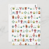 レトロロボット葉書 ポストカード (正面/裏面)