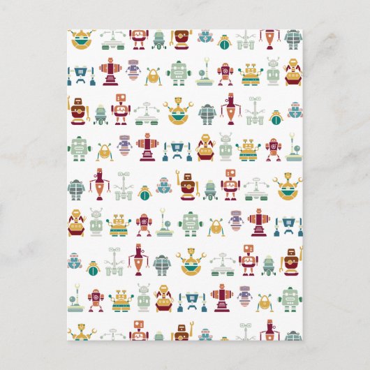 レトロロボット葉書 ポストカード (正面)