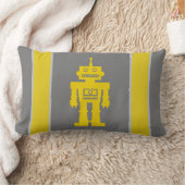 レトロロボット装飾用クッション ランバークッション (ブランケット)